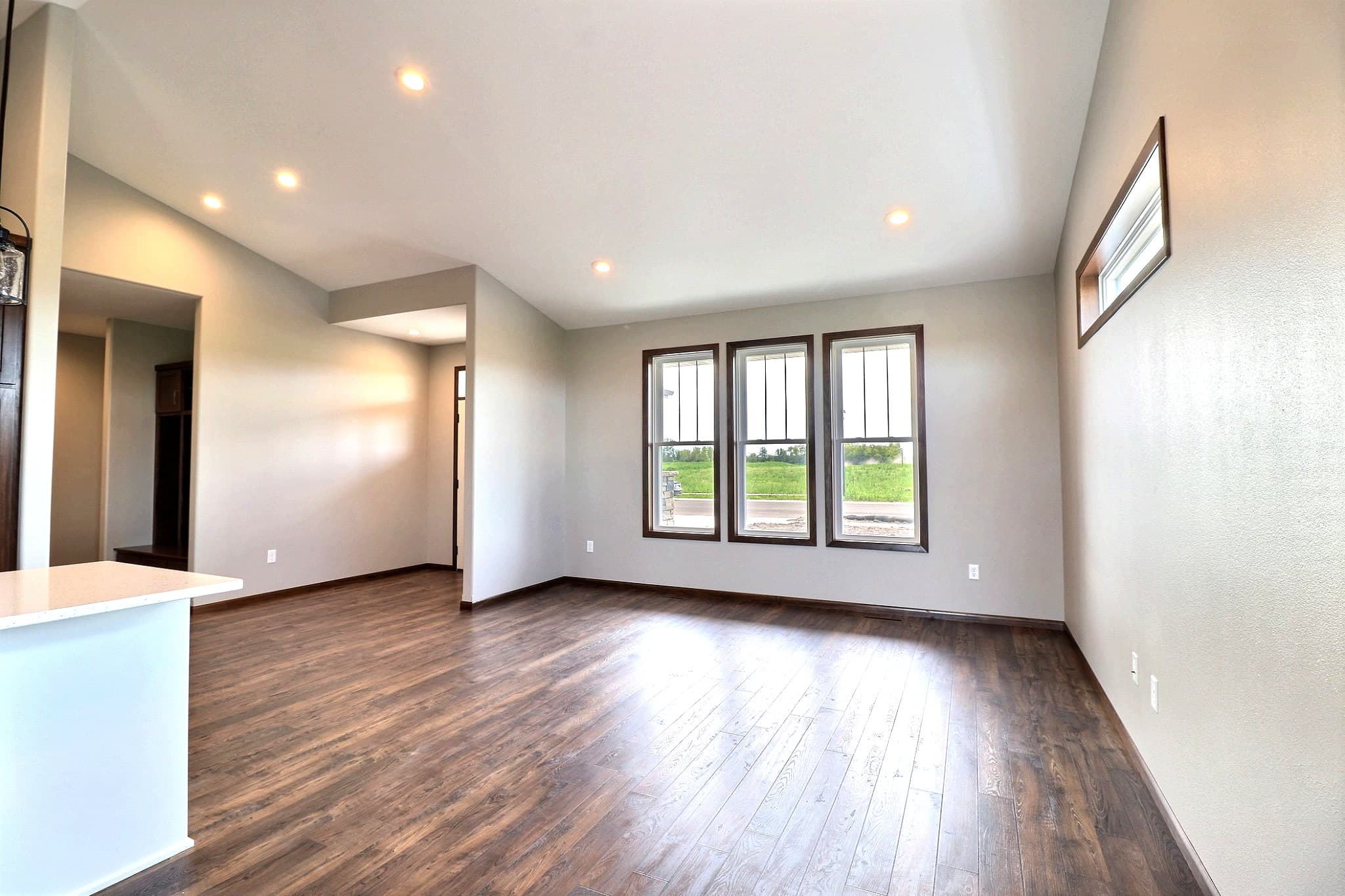 Bright living space with new ProVia windows