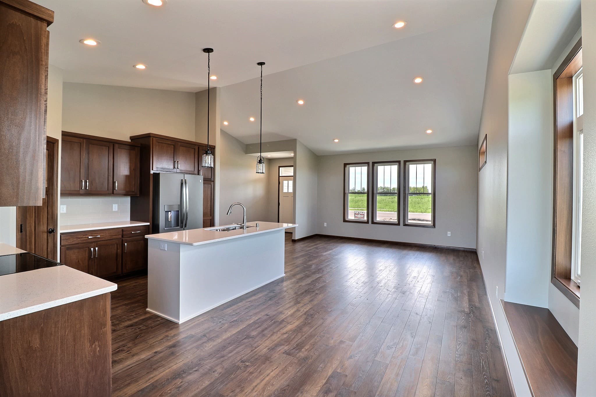 Living space with large ProVia replacement windows installed by RHC